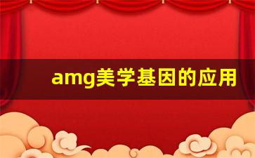 amg美学基因的应用