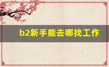 b2新手能去哪找工作练技术,没开过车直接考b2难吗