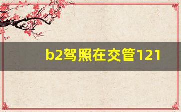 b2驾照在交管12123审验,B照扣2分网上能审验吗