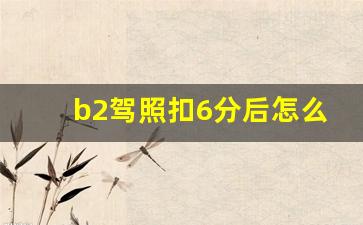 b2驾照扣6分后怎么恢复满分,b2扣6分可以学法减分吗