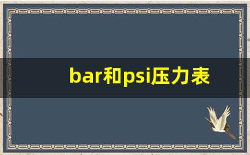 bar和psi压力表,2.5bar等于多少psi