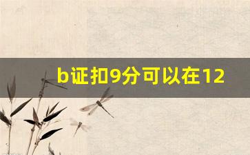 b证扣9分可以在12123上面审证吗,B照扣2分网上能审验吗