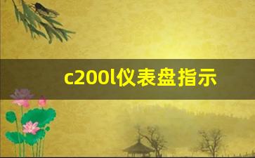 c200l仪表盘指示灯图解,奔驰缺机油指示灯