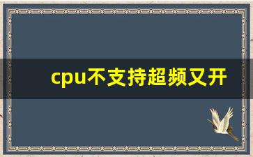 cpu不支持超频又开了超频会怎样