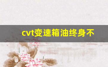 cvt变速箱油终身不换吗,cvt一般能用几年