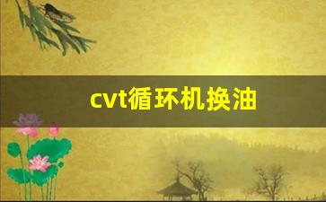 cvt循环机换油