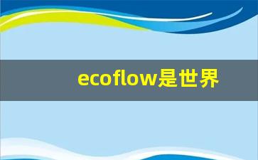 ecoflow是世界500强吗