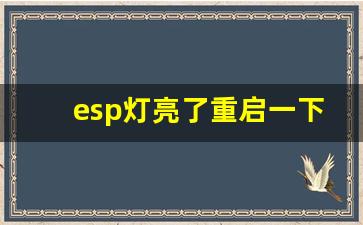 esp灯亮了重启一下就好了