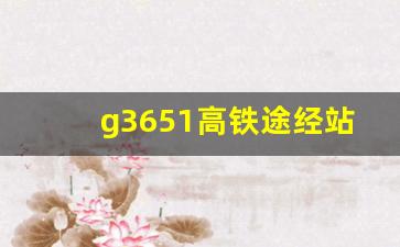 g3651高铁途经站点查询,g3655是复兴号吗