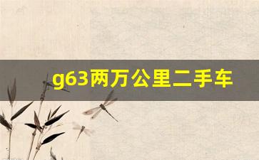 g63两万公里二手车价格,19年大G二手价格