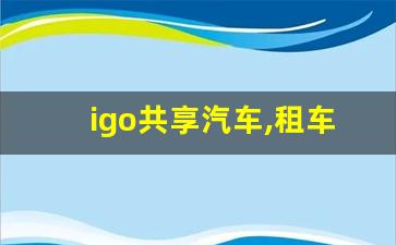 igo共享汽车,租车蔚来