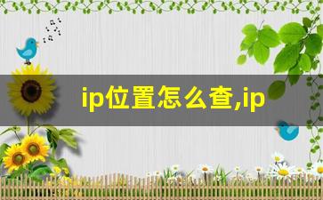 ip位置怎么查,ip精确定位查询