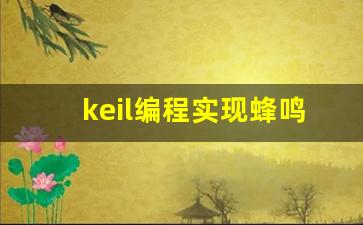 keil编程实现蜂鸣器响