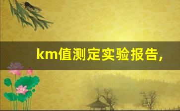 km值测定实验报告,双倒数作图法求km值计算过程