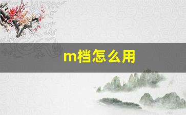 m档怎么用