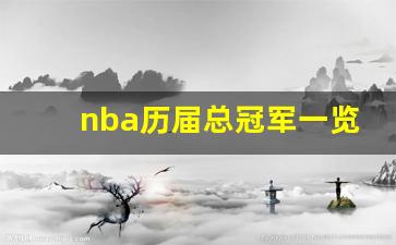 nba历届总冠军一览