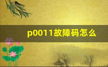 p0011故障码怎么解决