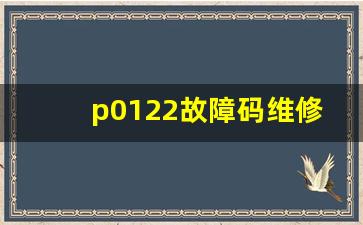 p0122故障码维修案例