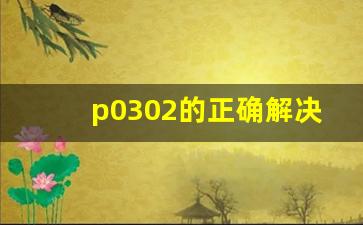 p0302的正确解决方法,气缸2失火是什么原因造成的