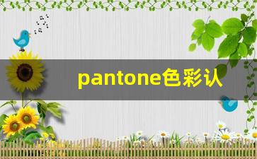 pantone色彩认证