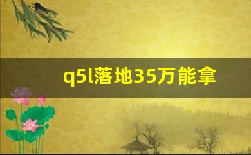 q5l落地35万能拿下吗,开Q5有面子还是A6