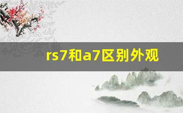 rs7和a7区别外观