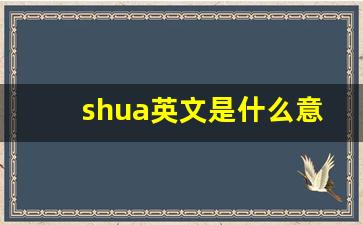 shua英文是什么意思