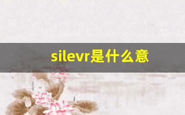 silevr是什么意思