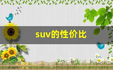 suv的性价比