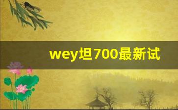 wey坦700最新试驾,长城700车什么时候上市