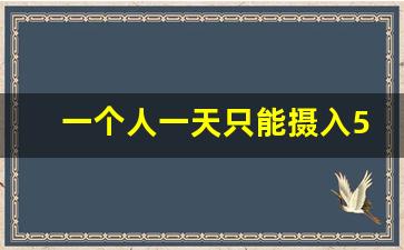 一个人一天只能摄入500大卡