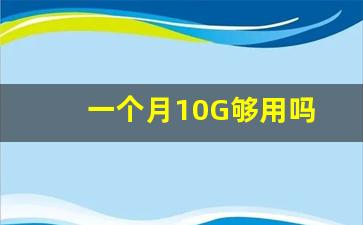 一个月10G够用吗