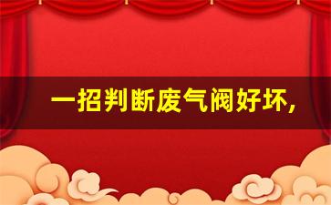 一招判断废气阀好坏,废气阀坏了最明显的现象