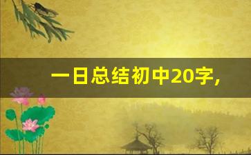 一日总结初中20字,学生一天的小结20字