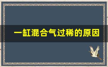 一缸混合气过稀的原因,混合比拧紧是浓还是稀