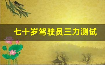 七十岁驾驶员三力测试模拟考试题