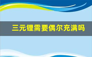 三元锂需要偶尔充满吗,三元锂电池能充满吗