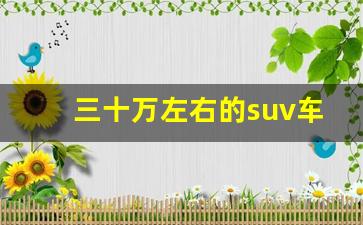 三十万左右的suv车哪款性价比高,三十万左右suv排行榜