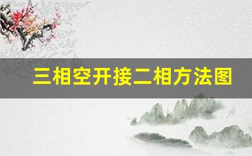 三相空开接二相方法图