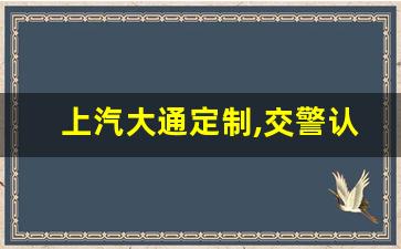 上汽大通定制,交警认可的客货两用车