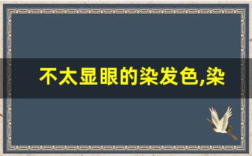 不太显眼的染发色,染发颜色推荐效果图