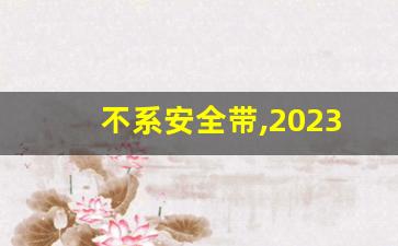 不系安全带,2023未戴安全带扣多少分