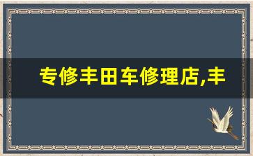 专修丰田车修理店,丰田汽车维修中心