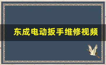 东成电动扳手维修视频教程