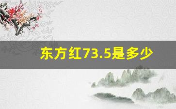 东方红73.5是多少马力,东方红拖拉机最大马力是多大马力