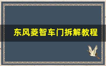 东风菱智车门拆解教程,东风菱智门板怎么拆