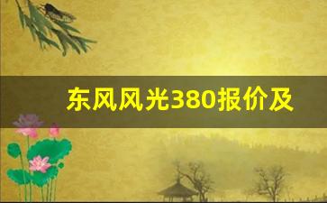 东风风光380报价及图片,风光380的车的各个功能介绍