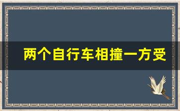 两个自行车相撞一方受伤赔付