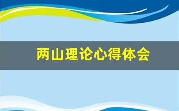 两山理论心得体会