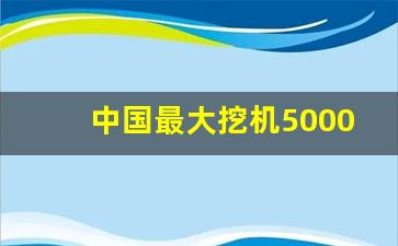 中国最大挖机5000吨,徐工xe7000大约价格